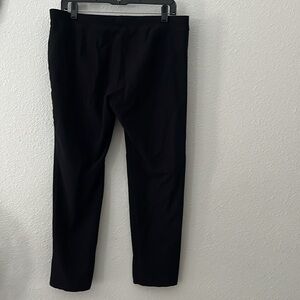 Eileen Fisher Black Trousers elastic waistband pull on slim legs.
Sz M